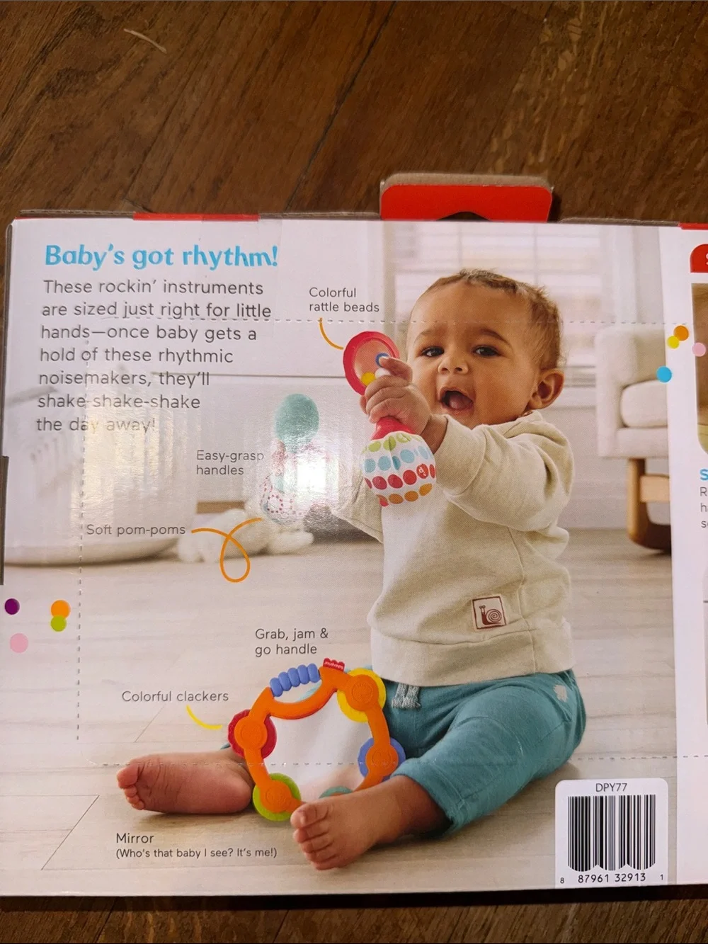 •FISHER PRICE•BNWT/BNIB TAMBOURINE & MARACAS 3-PIECE TOY GIFT SET AGE 3+ MONTHS